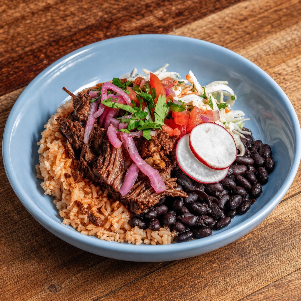 Barbacoa Beef Bowl.