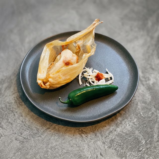 Rajas Tamale (Jalapeño & Tomato).